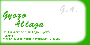 gyozo allaga business card